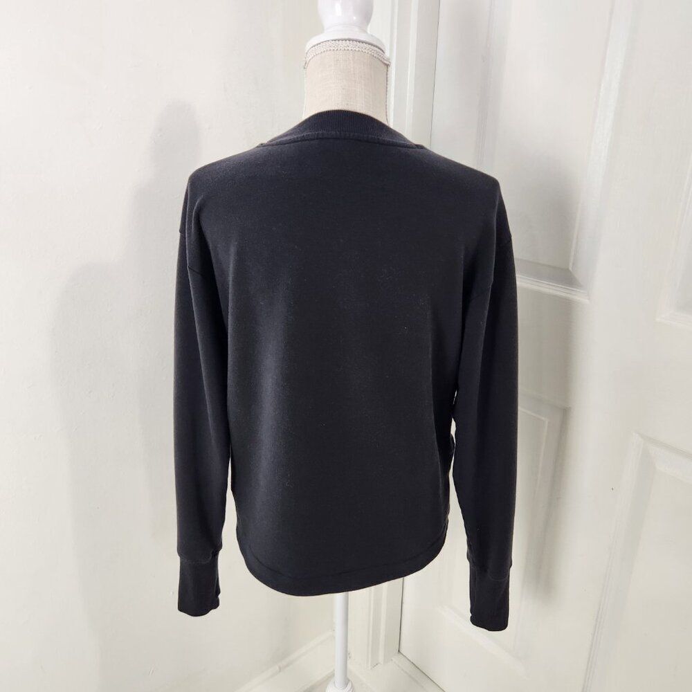 Athleta Sweatshirt Womens S Black Solitude Jersey Knit Pullover Loungewear Comfy - Picture 15 of 16